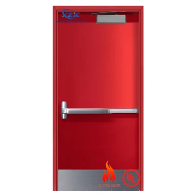 60/90/120/180 Minutes Steel Fire Door Galvanized 16 Frame Hollow Metal Commercial Doors Emergency Exit UL Fire Rated Doors